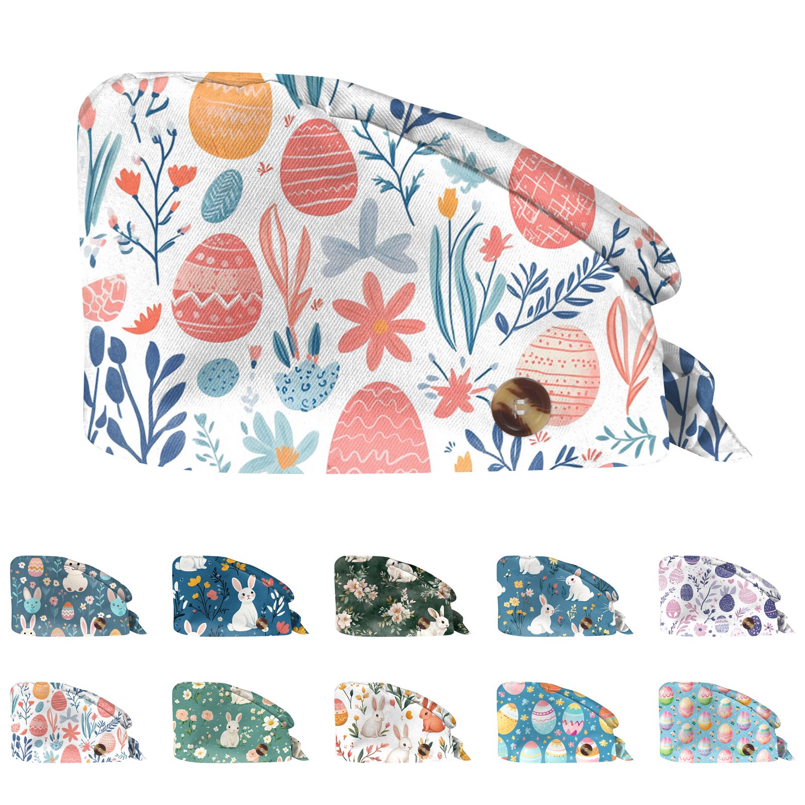 Vet Tech Accessories - Topi Cetak Telur Kelinci Paskah Topi