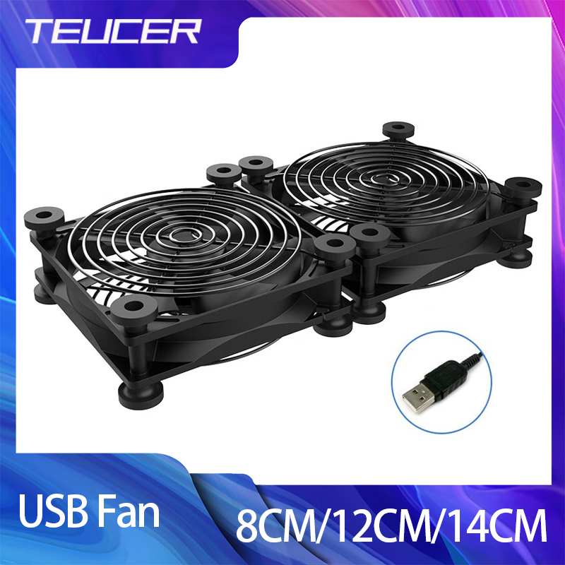 TEUCER kipas USB komputer PC,  - Usb Fan Silent ulasan dan harga