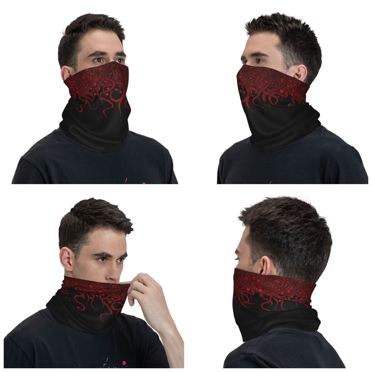 Tentakel merah pada Bandana le - Tech Wear Accessories ulasan dan harga