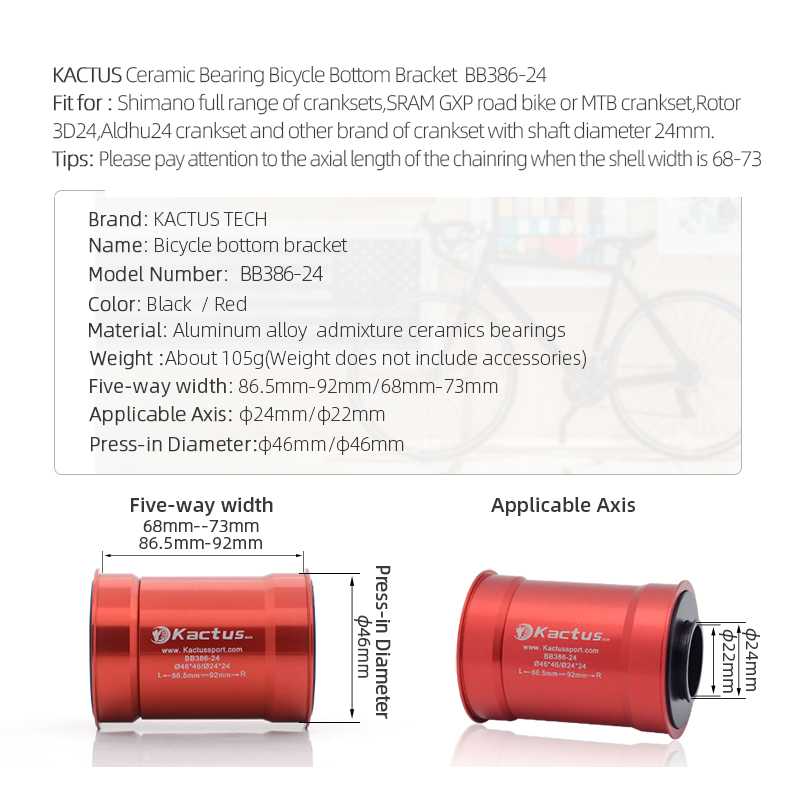 KACTUS Bike Bottom Bracket Cer - Tech Bike Accessories ulasan dan harga