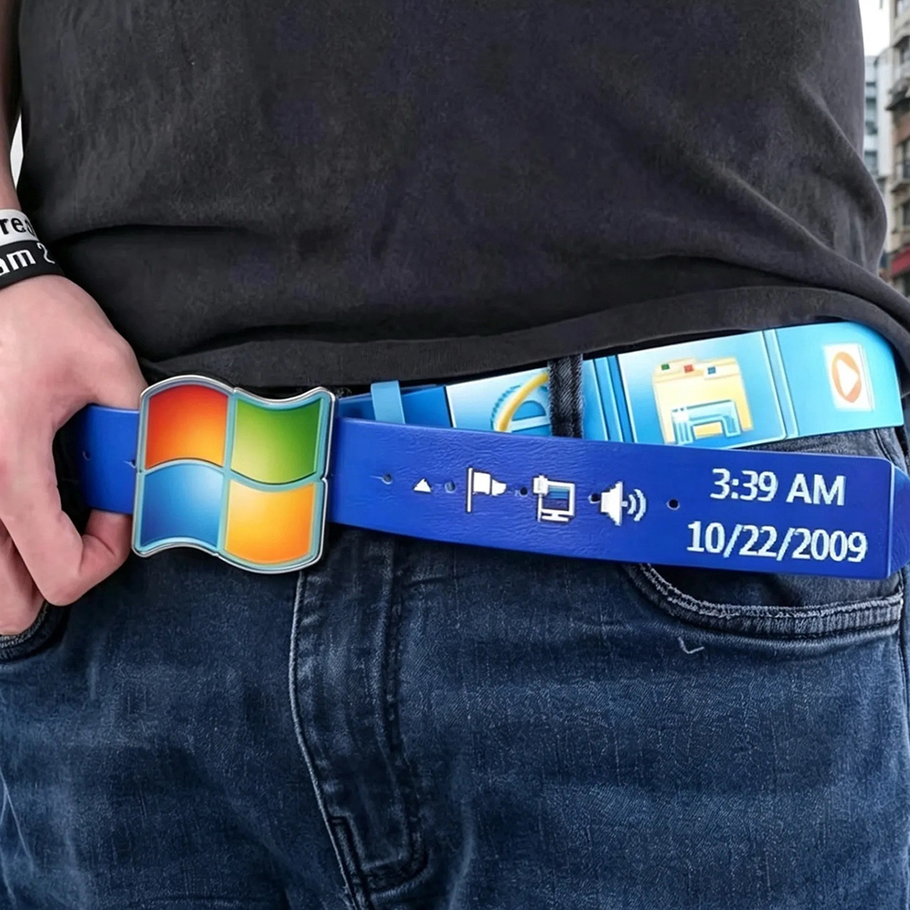Sabuk Gesper Cetak UI Desktop  - Tech Wear Accessories ulasan dan harga