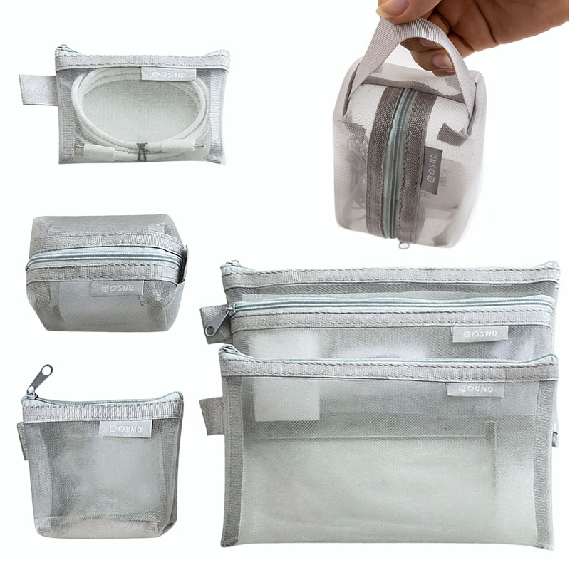 Tas Organizer Jaring Abu-abu – - Tech Accessories Desk ulasan dan harga