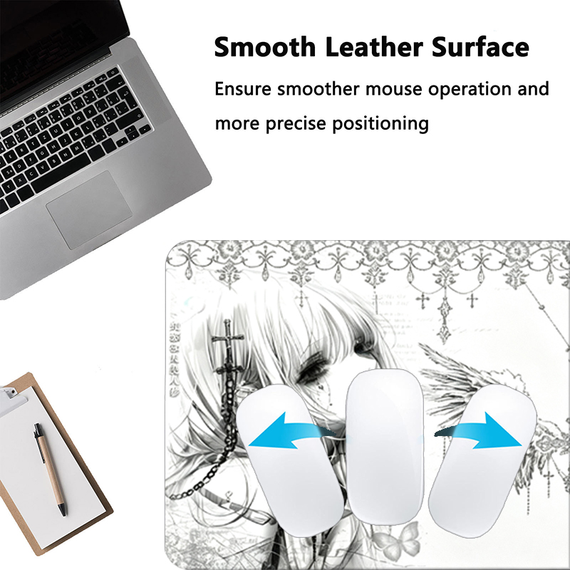 Alas Mouse Kulit Hitam Putih E - Tech Accessories Desk ulasan dan harga