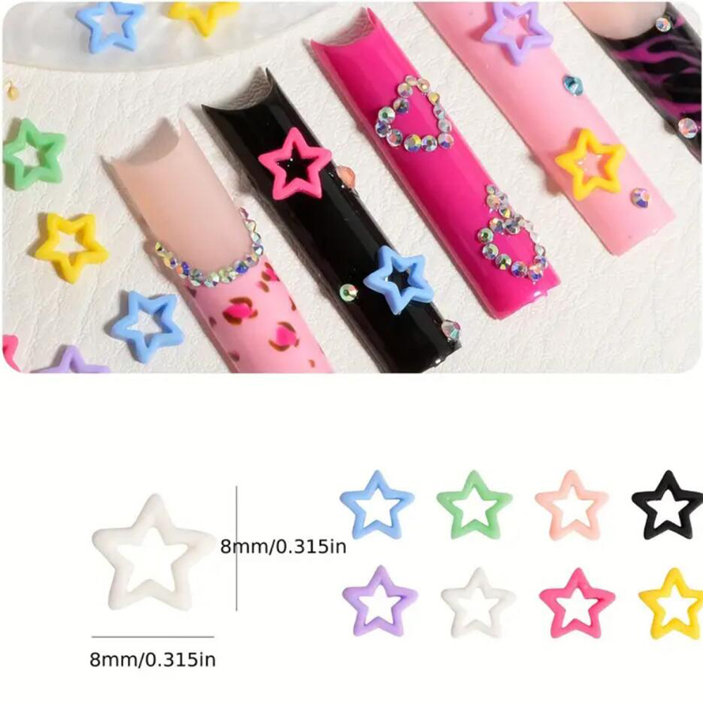 50/100 Buah Hiasan Kuku Bintan - Y2K Tech Accessories ulasan dan harga