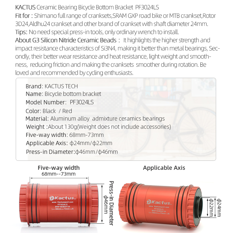 KACTUS Bantalan Keramik Braket - Tech Bike Accessories ulasan dan harga